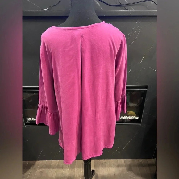 Bryn Walker | Pink Tencell Boho Peasant Top | Size M - Picture 3 of 10